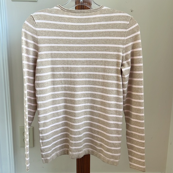 J. McLaughlin Gray and Pink Striped Long Sleeve Shirt XS - Picture 2 of 7